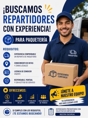 SOLICITO DONCUCTOR CON EXPERENCIA