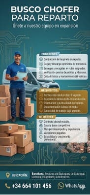 Se busca condcutor furgoneta para Repart