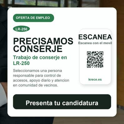 Buscamos conserje para comunidad de vec