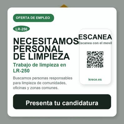 Se busca personal de limpieza