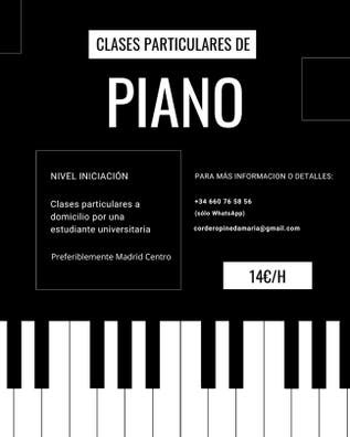 Clases particulares de piano