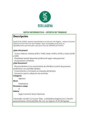 Operario/a de Producción