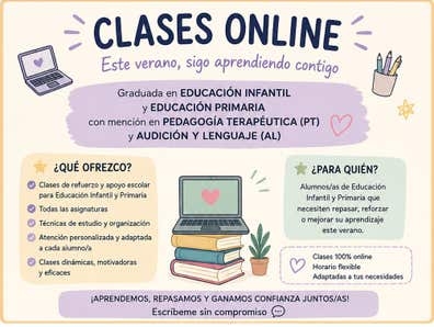 Refuerzo académico online para verano
