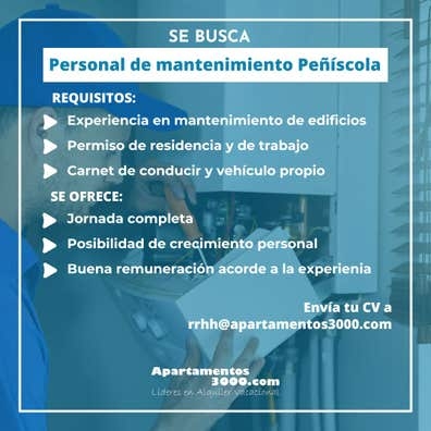 Personal de mantenimiento en Peñíscola
