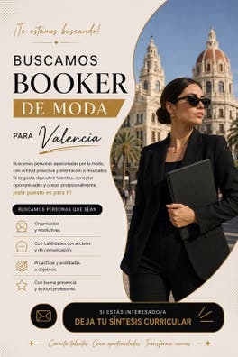 BUSCAMOS BOOKER DE MODA – VALENCIA