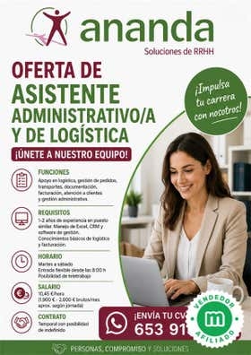 Asistente Administrativo/a y Logística