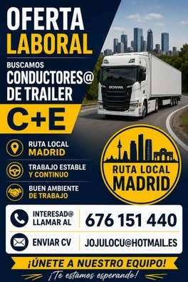 Madrid conductores trailer C+E