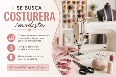 Se busca costurera/modista