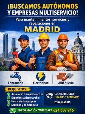 ¡TRABAJO PARA AUTÓNOMOS EN MADRID!