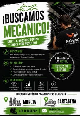 Se busca mecánicos.