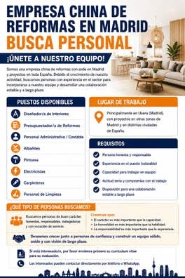 Se Busca Personal para Reformas