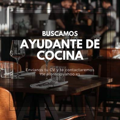 SE BUSCA AYUDANTE DE COCINA