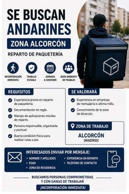 SE BUSCAN ANDARINES  ZONA ALCORCON