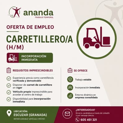 Se buscan carretilleros (h/m)