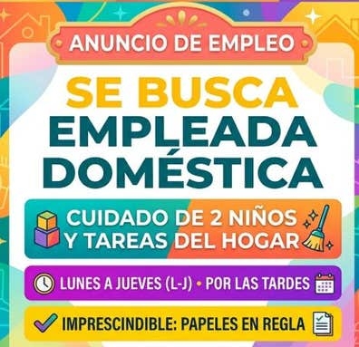 Empleada del hogar - tardes