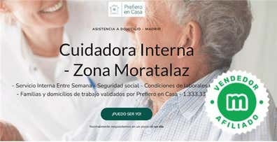 CUIDADORA INTERNA  - ZONA MORATALAZ