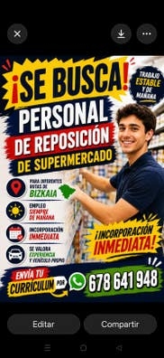 personal de reposición por horas bizkaia