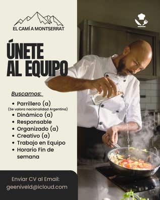 Puesto de Parillero para fin de semana