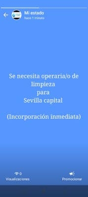 Se necesita operaria/o de limpieza