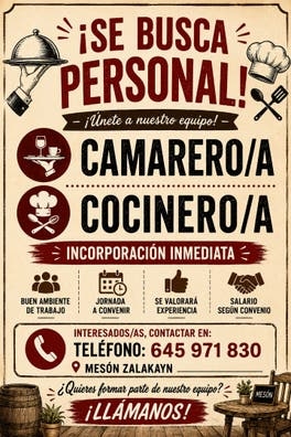 | SE BUSCA PERSONAL !