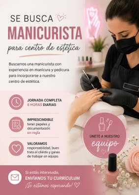 se necesita manicurista