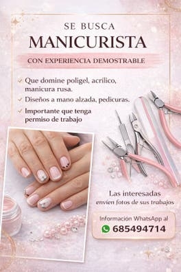 Busco manicurista con experiencia