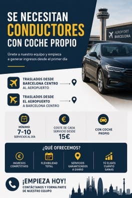 Se necesitan conductores (coche propio)