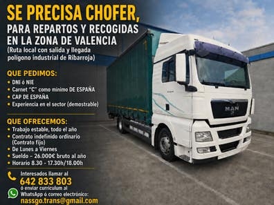 Se precisa chófer Carnet "C"