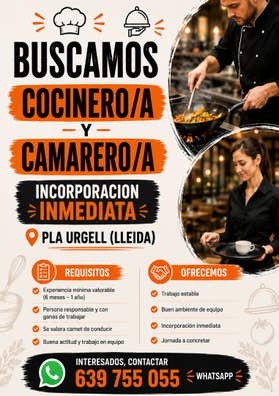 Cocinero/a y Camarero/a