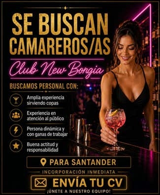 Camarer@ para Night Club
