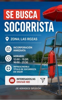 SOCORRISTA INCORPORACION INMEDIATA