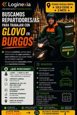 REPARTIDOR MOTO O COCHE
