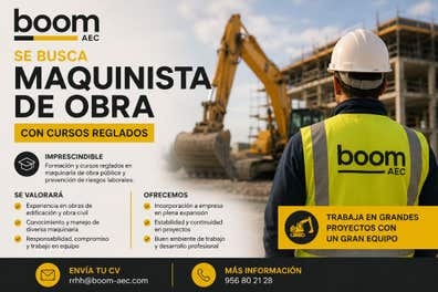 SE BUSCA MAQUINISTA DE OBRA