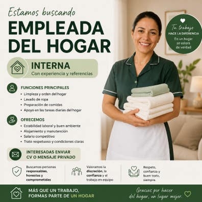 BUSCO CUIDADORA INTERNA. INMEDIATA.