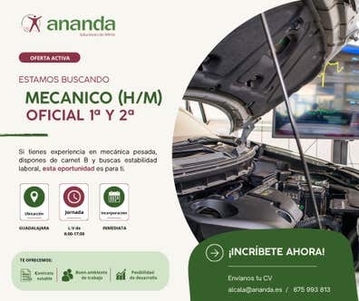 Mecánico Automoción (H/M) - Guadalajara