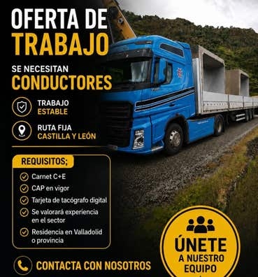 Se necesitan CONDUCTORES C+E
