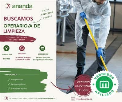 OPERARIO/A LIMPIEZA (H/M) TIELMES