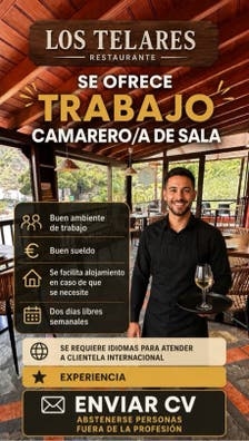 Rest Los Telares, busca camarero