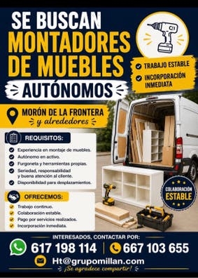 Transporte y montaje de muebles