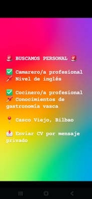 se necesita camarero/cocinero