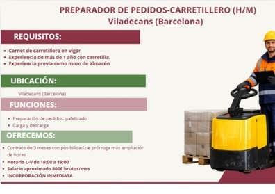 PREPARADOR DE PEDIDOS/BARCELONA