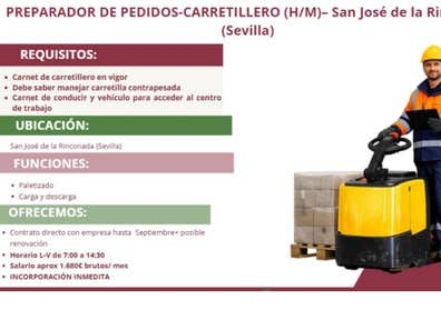 PREPARADOR DE PEDIDOS/CARRETILLERO