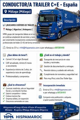 Conductor/a Trailer C+E //España