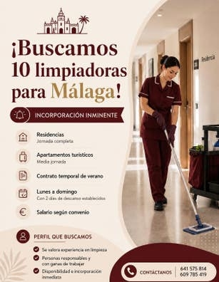 SE SOLICITA PERSONAL DE LIMPIEZA