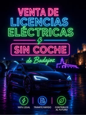 Licencia VTC electrica SIN COCHE Badajoz