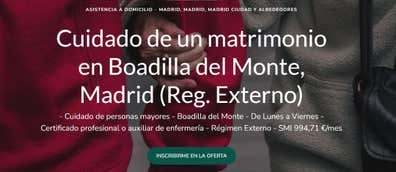 CUIDADORA EXTERNA BOADILLA DEL MONTE