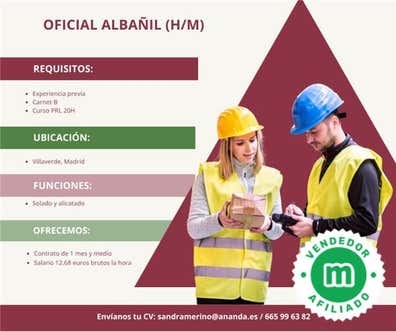 OFICIAL ALBAÑIL (H/M)