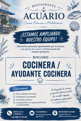 COCINERA Y AYUDANTE COCINERA
