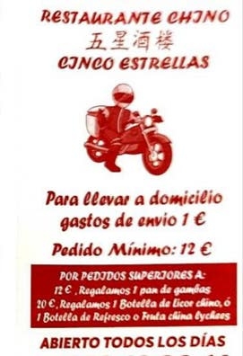 Restaurante chino ( repartidor )