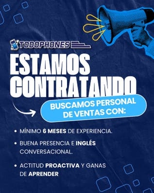 EN TODOPHONES TE ESTAMOS BUSCANDO